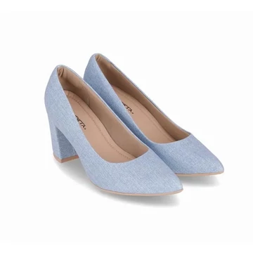 Piccadilly farmerkék magassarkú cipő nagyméretben