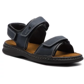 Josef Seibel sötétkék bőr férfi szandál nagyméretben
