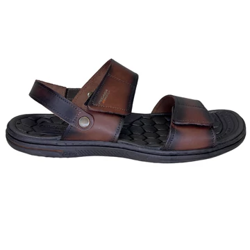 Pegada tépőzáras barna szandál nagyméretben