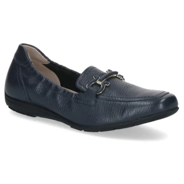 Caprice sötétkék női bőr félcipő nagyméretben