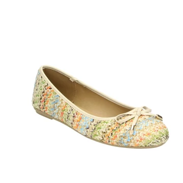 Fitters Lisett multi raffia balerina