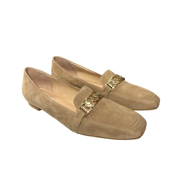 Lizard  beige bőr női cipő nagyméretben