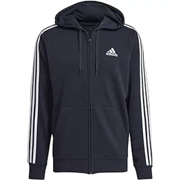 Adidas M 3S FT FZ HD sötétkék kapucnis pulóver