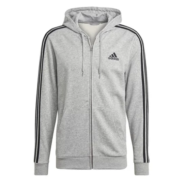 Adidas M 3S FT FZ HD világosszürke kapucnis pulóver