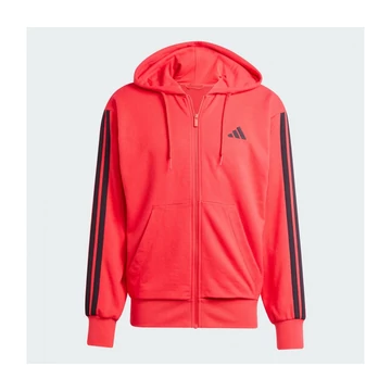 Adidas M 3S FT FZ HD piros kapucnis pulóver nagyméretben