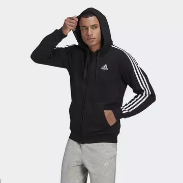 Adidas M 3S FL FZ HD fekete kapucnis pulóver