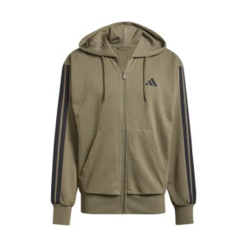 Adidas M 3S FT FZ HD zöld kapucnis pulóver nagyméretben