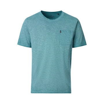 Casa Moda kerek nyakú férfi, zöld póló nagyméretben