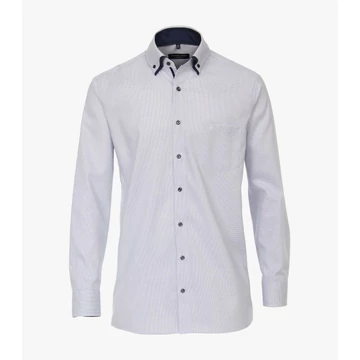 Casa Moda világoskék anyagában mintás hosszú ujjú ing  nagyméretben