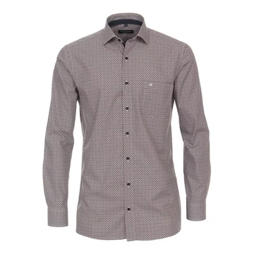 Casa Moda barna mintás, hosszú, 72cm ujjú férfi ing