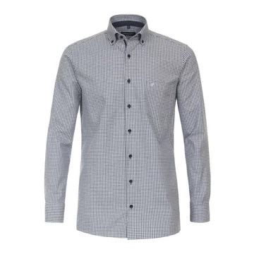 Casa Moda kék kockás hosszú ujjú férfi ing  nagyméretben