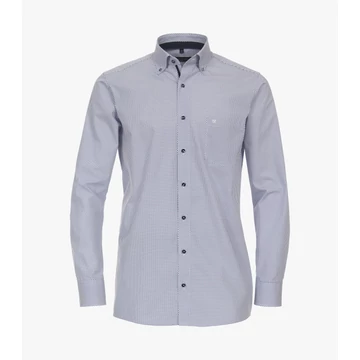 Casa Moda kék mintás hosszú ujjú férfi ing nagyméretben