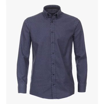 Casa Moda kék mintás hosszú ujjú ing nagyméretben