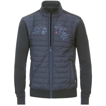 Casa Moda végig cipzáras sötétkék pulóver