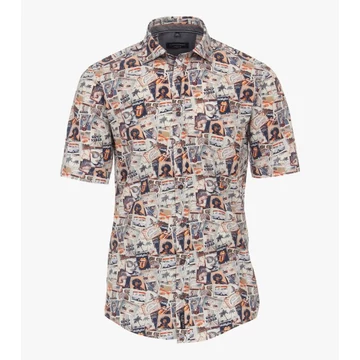 Casa Moda mintás rövid ujjú férfi ing 52