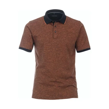 Casa Moda rozsdabarna, galléros férfi póló 3XL