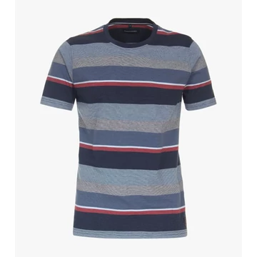 Casa Moda csíkos, kerek nyakú férfi póló nagyméretben