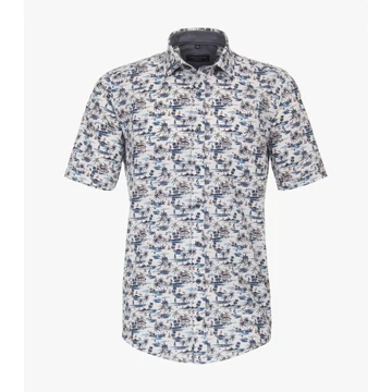 Casa Moda mintás rövid ujjú férfi ing nagyméretben