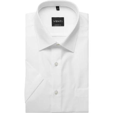 Venti fehér rövid ujjú férfi elegáns ing nagyméretben