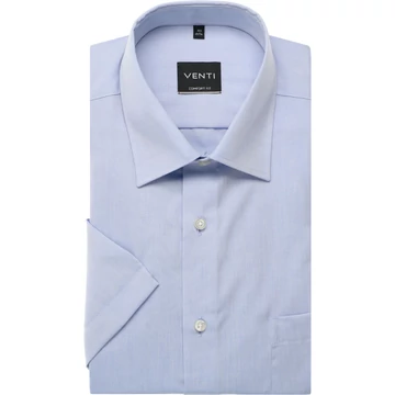 Venti viláágoskék rövid ujjú férfi elegáns ing nagyméretben