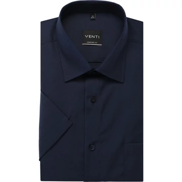 Venti sötétkék rövid ujjú férfi elegáns ing nagyméretben
