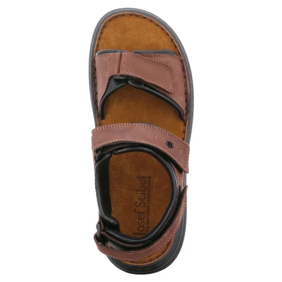 Josef Seibel barna bőr férfi szandál nagyméretben