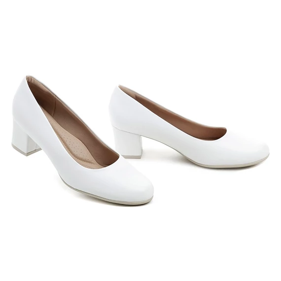 Piccadilly fehér magassarkú cipő nagyméretben