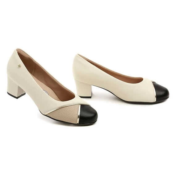 Piccadilly bézs magassarkú cipő nagyméretben