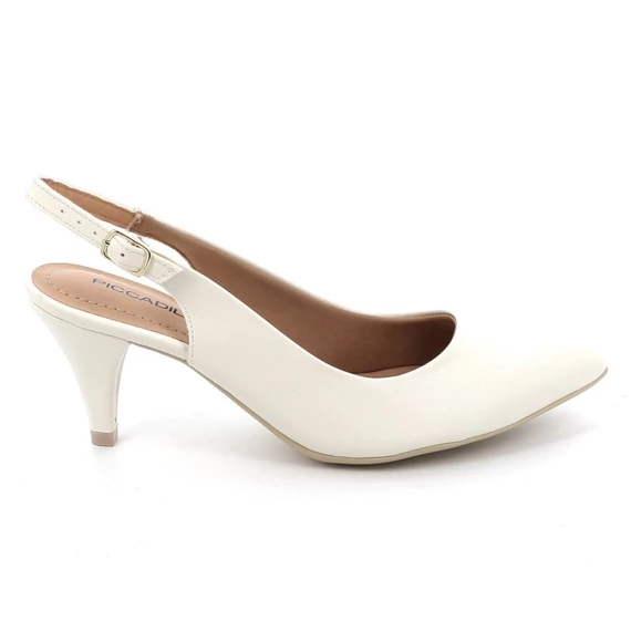 Piccadilly fehér magassarkú szandál nagyméretben