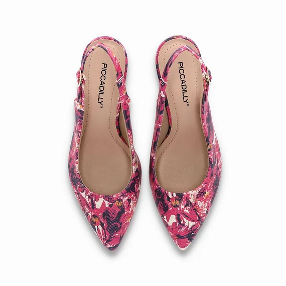 Piccadilly virágmintás magassarkú szandál nagyméretben