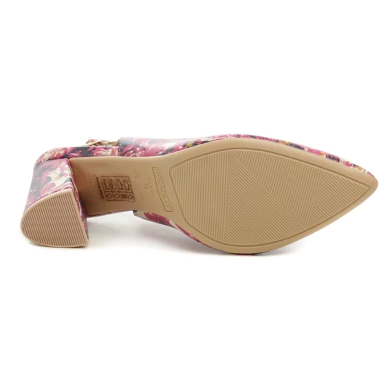 Piccadilly virágmintás magassarkú szandál nagyméretben