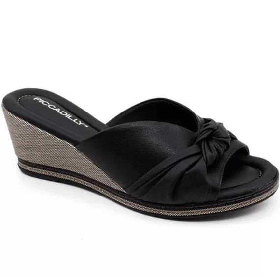 Piccadilly fekete papucs nagyméretben