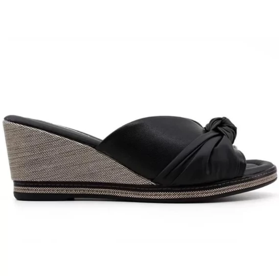 Piccadilly fekete telitalpú papucs nagyméretben