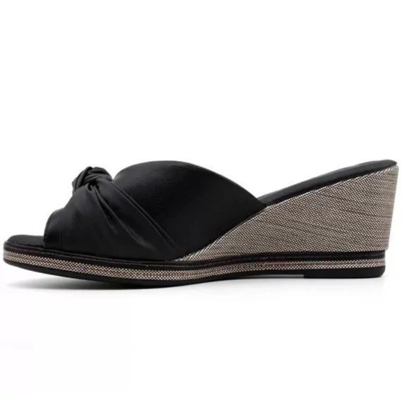 Piccadilly fekete telitalpú papucs nagyméretben