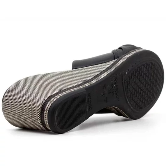 Piccadilly fekete telitalpú papucs nagyméretben