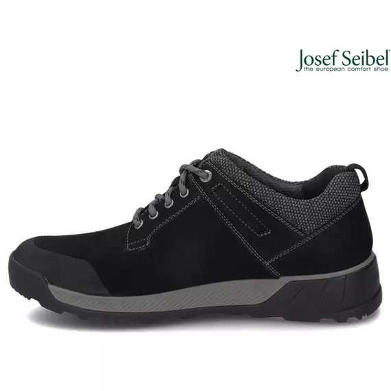 Josef Seibel fekete bőr férfi cipő nagyméretben