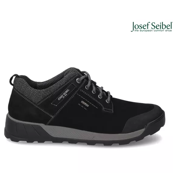 Josef Seibel fekete bőr férfi cipő nagyméretben