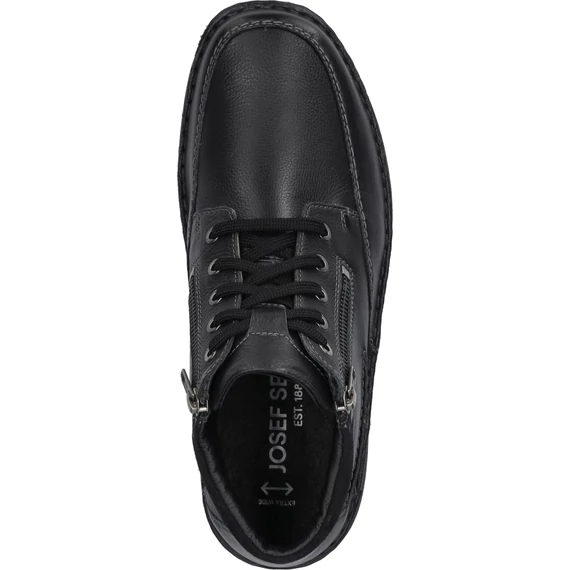 Josef Seibel fekete bőr bélelt bakancs nagyméretben