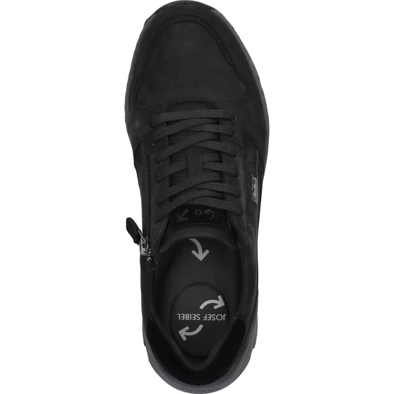 Josef Seibel fekete bőr férfi cipő nagyméretben vízálló