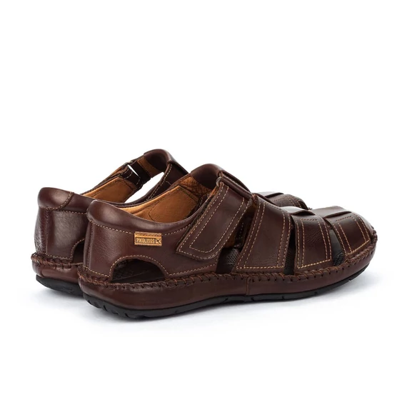 Pikolinos barna bőr férfi szandálcipő nagyméretben