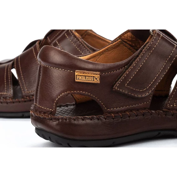 Pikolinos barna bőr férfi szandálcipő nagyméretben