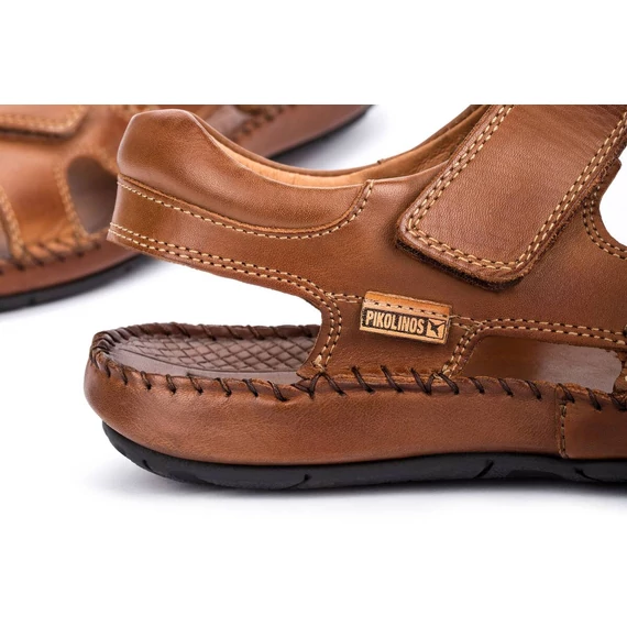 Pikolinos barna bőr férfi szandál nagyméretben