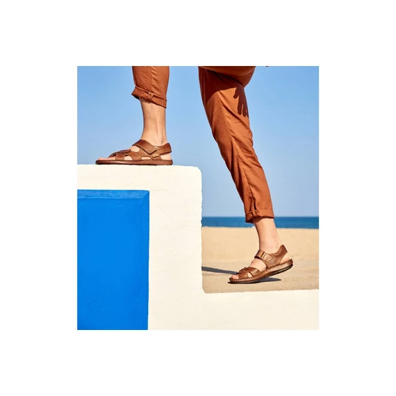 Pikolinos barna bőr férfi szandál nagyméretben