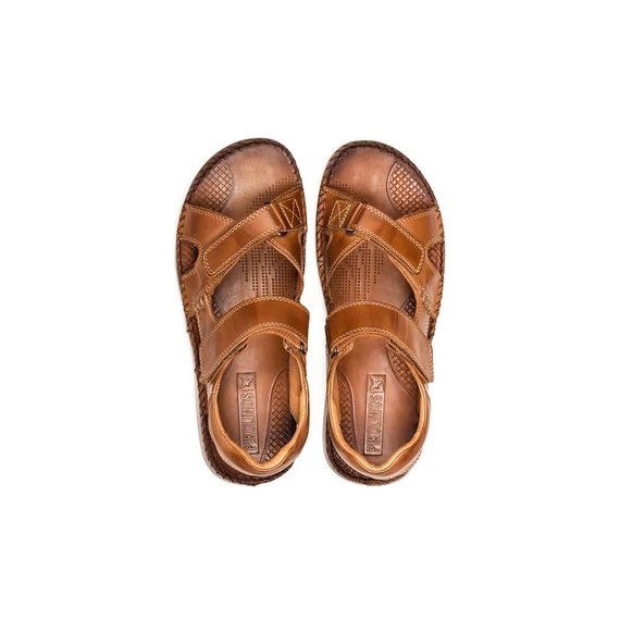 Pikolinos barna bőr férfi szandál nagyméretben