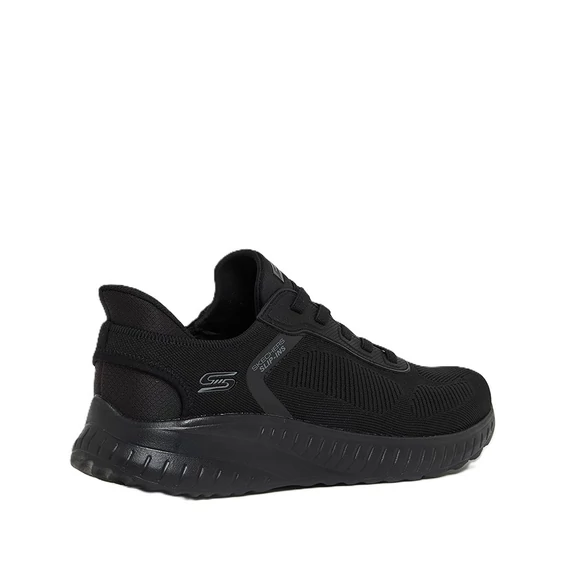 Skechers Bobs Squad Chaos-Solid Step fekete cipő nagyméretben