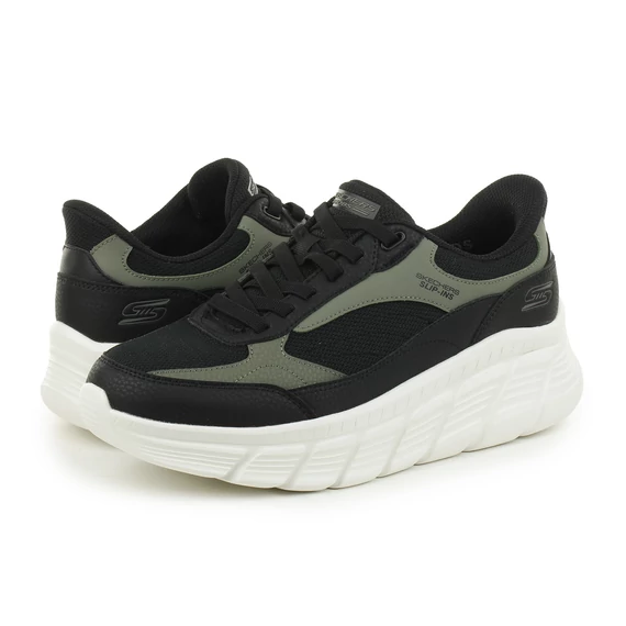 Skechers Bobs B Flex Hi- Contrast Force fekete, férfi cipő nagyméretben
