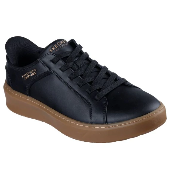 Skechers Court Break - Double Vented fekete férfi cipő nagyméretben 