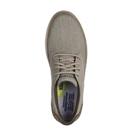 Skechers Hyland Ratner khaki férfi vászoncipő nagyméretben