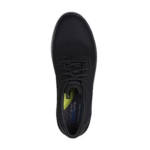 Skechers Hyland - Ratner férfi fekete vászoncipő nagyméretben