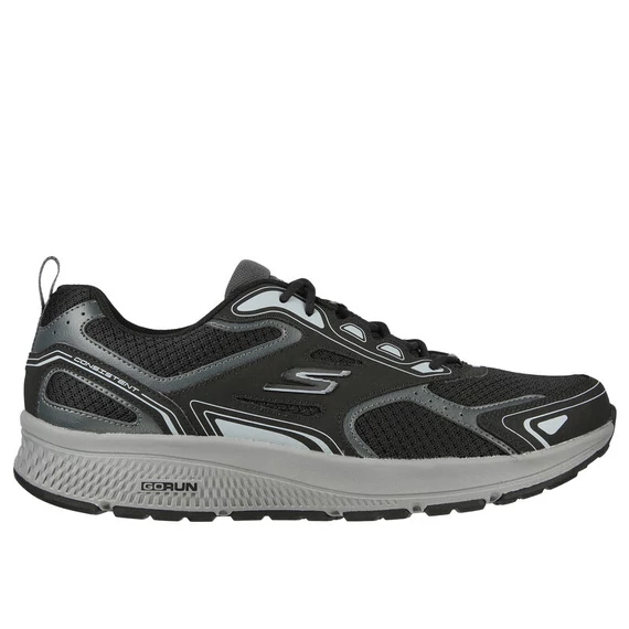 Skechers Go Run Consistent szürke - fekete cipő nagyméretben